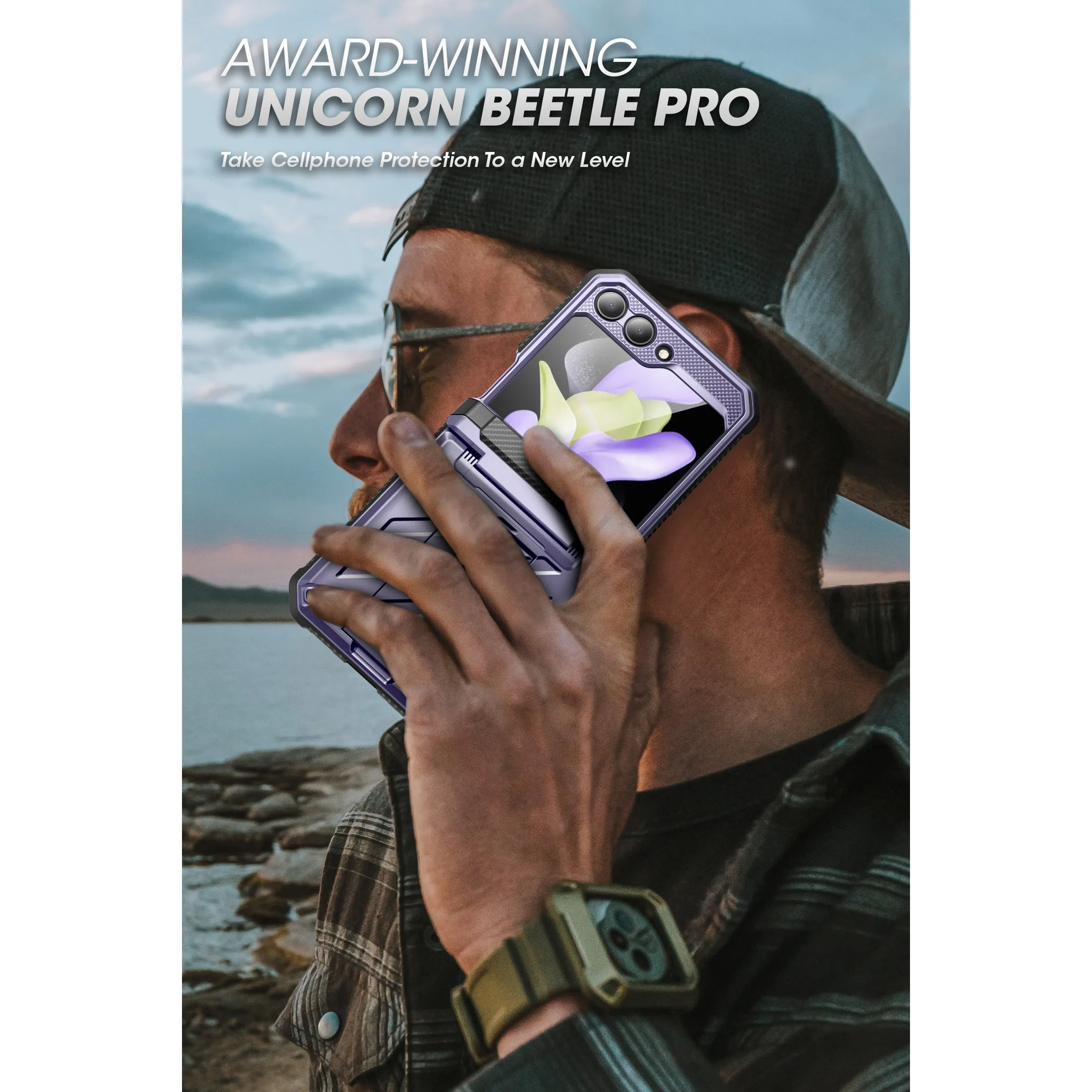 Final Few Galaxy Z Flip5 Unicorn Beetle PRO Rugged Case with Belt Clip-Metallic Purple  Dont Miss Out!