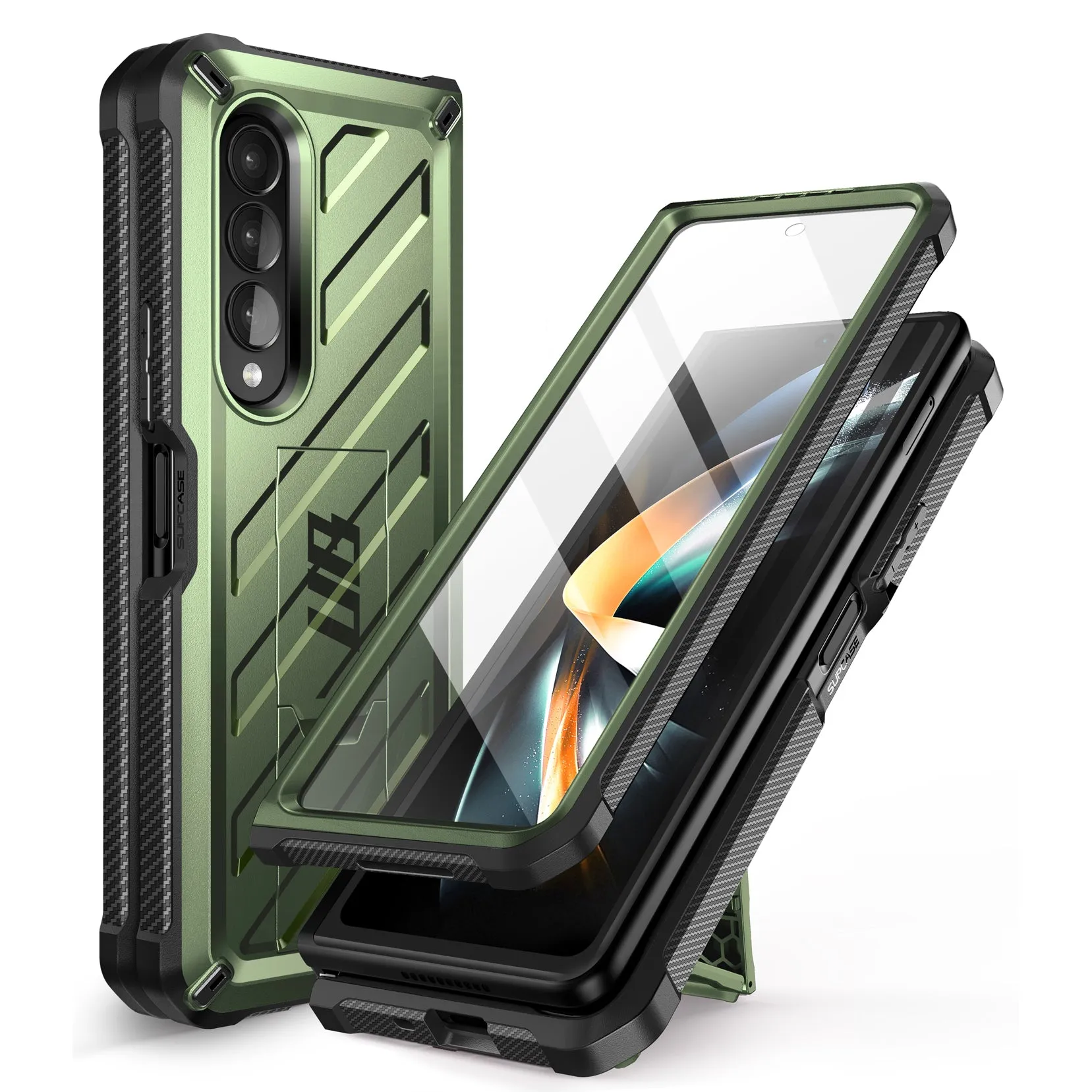 Final Few Galaxy Z Fold4 Unicorn Beetle Kickstand Case with Screen Protector-Dark Green  Stylish & Comfortable