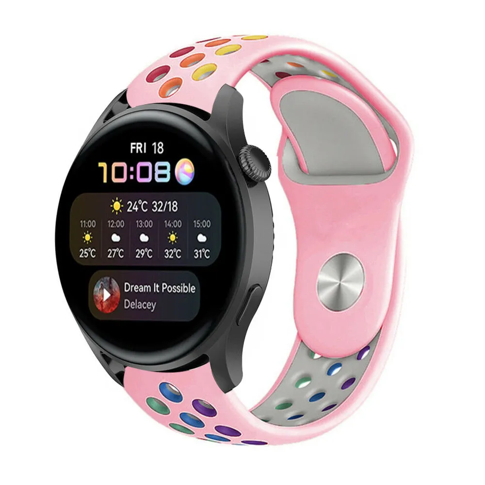 Final Few Huawei Watch 3 (Pro) Sport Strap (Pink Colourful)  Limited Availability!