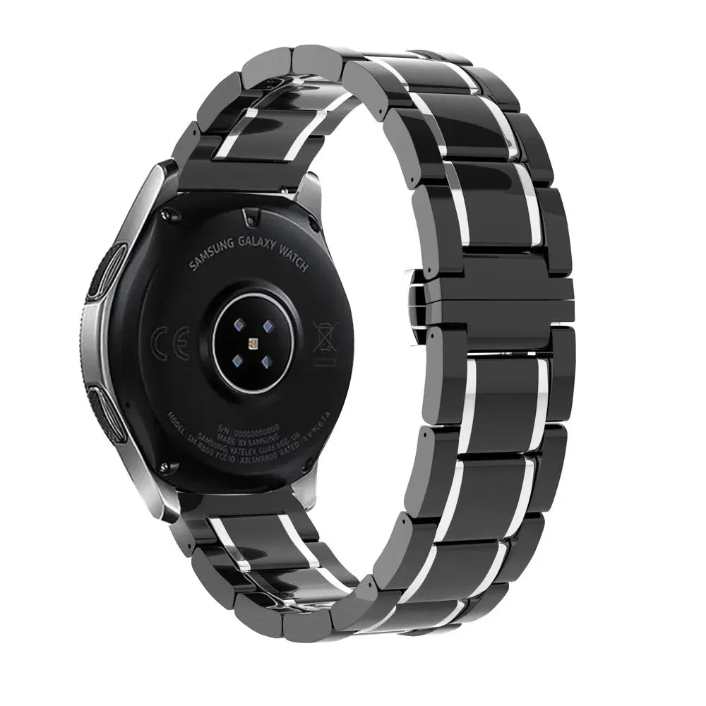 Final Few Huawei Watch 5 - 42mm Ceramic Link Strap (Black/Silver)  Last Few Pieces!