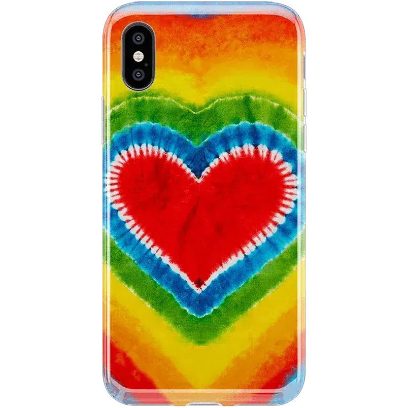 Final Few I Heart Tie Dye | Rainbow Heart Case  Limited Availability!