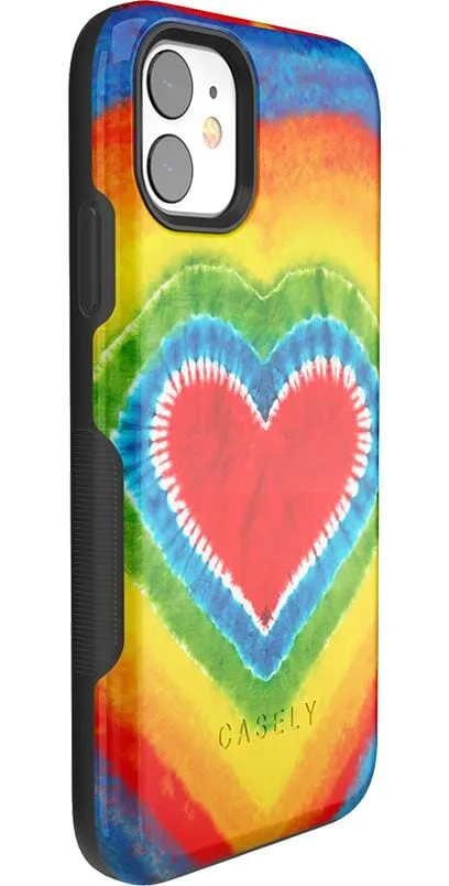 Final Few I Heart Tie Dye | Rainbow Heart Case  Limited Availability!