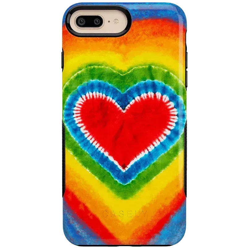 Final Few I Heart Tie Dye | Rainbow Heart Case  Limited Availability!