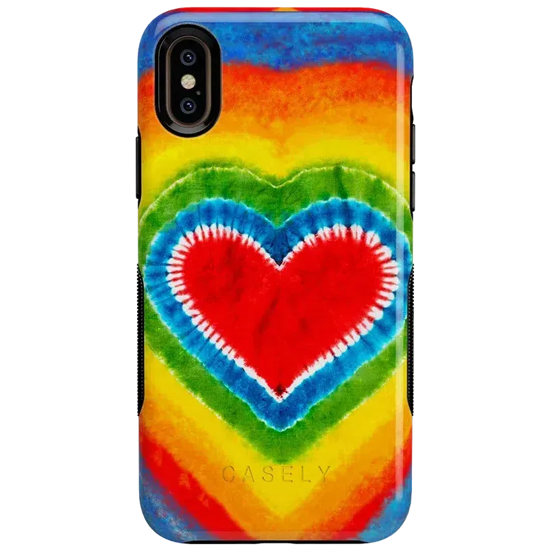 Final Few I Heart Tie Dye | Rainbow Heart Case  Limited Availability!