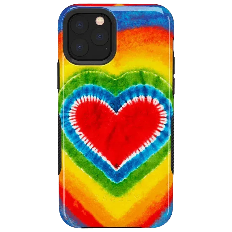 Final Few I Heart Tie Dye | Rainbow Heart Case  Limited Availability!