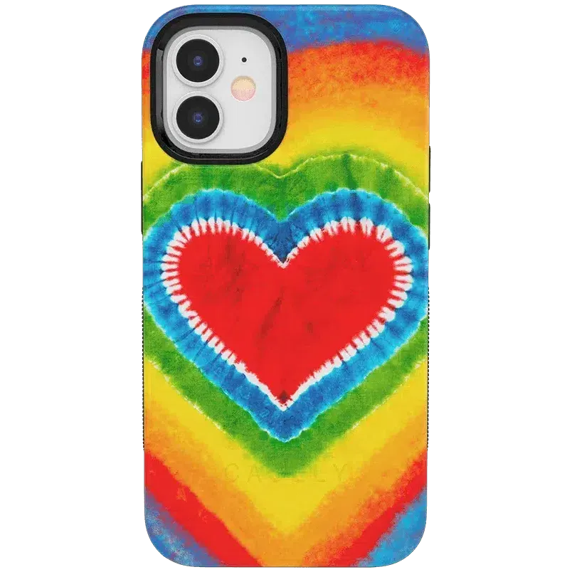 Final Few I Heart Tie Dye | Rainbow Heart Case  Limited Availability!