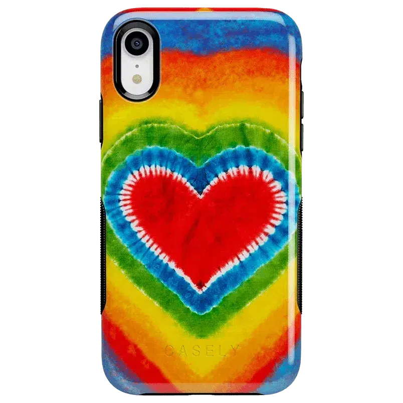 Final Few I Heart Tie Dye | Rainbow Heart Case  Limited Availability!