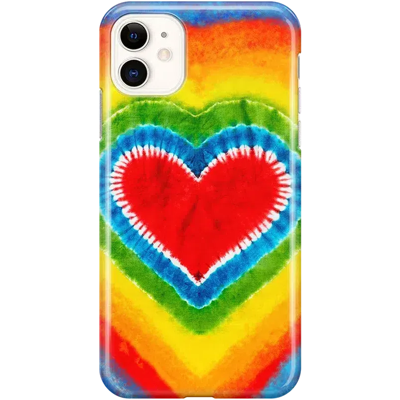 Final Few I Heart Tie Dye | Rainbow Heart Case  Limited Availability!