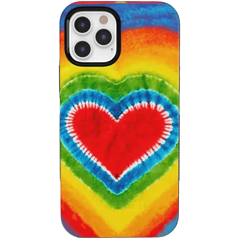 Final Few I Heart Tie Dye | Rainbow Heart Case  Limited Availability!