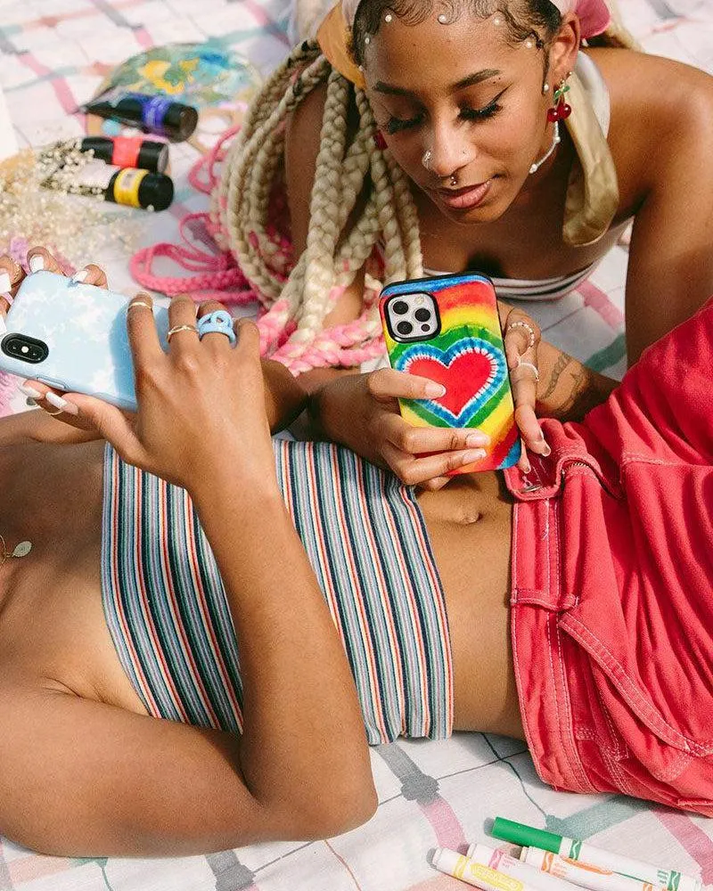 Final Few I Heart Tie Dye | Rainbow Heart Case  Limited Availability!
