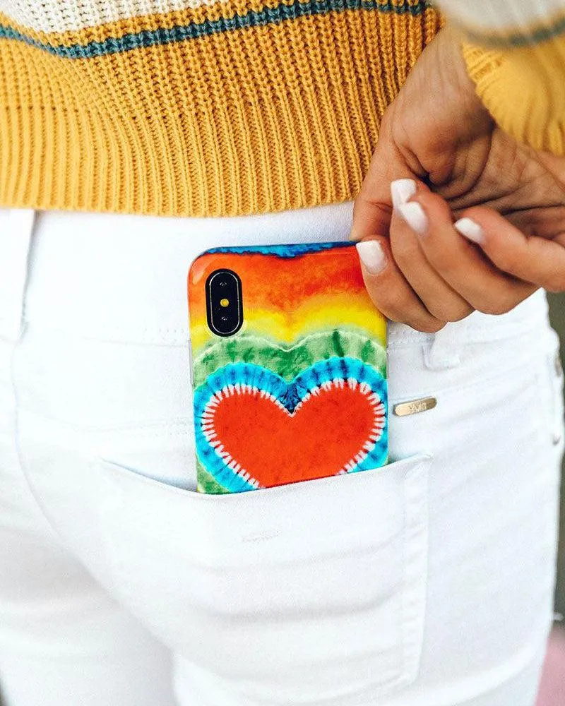 Final Few I Heart Tie Dye | Rainbow Heart Case  Limited Availability!