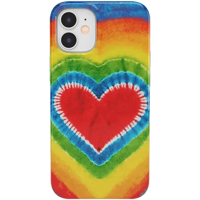 Final Few I Heart Tie Dye | Rainbow Heart Case  Limited Availability!
