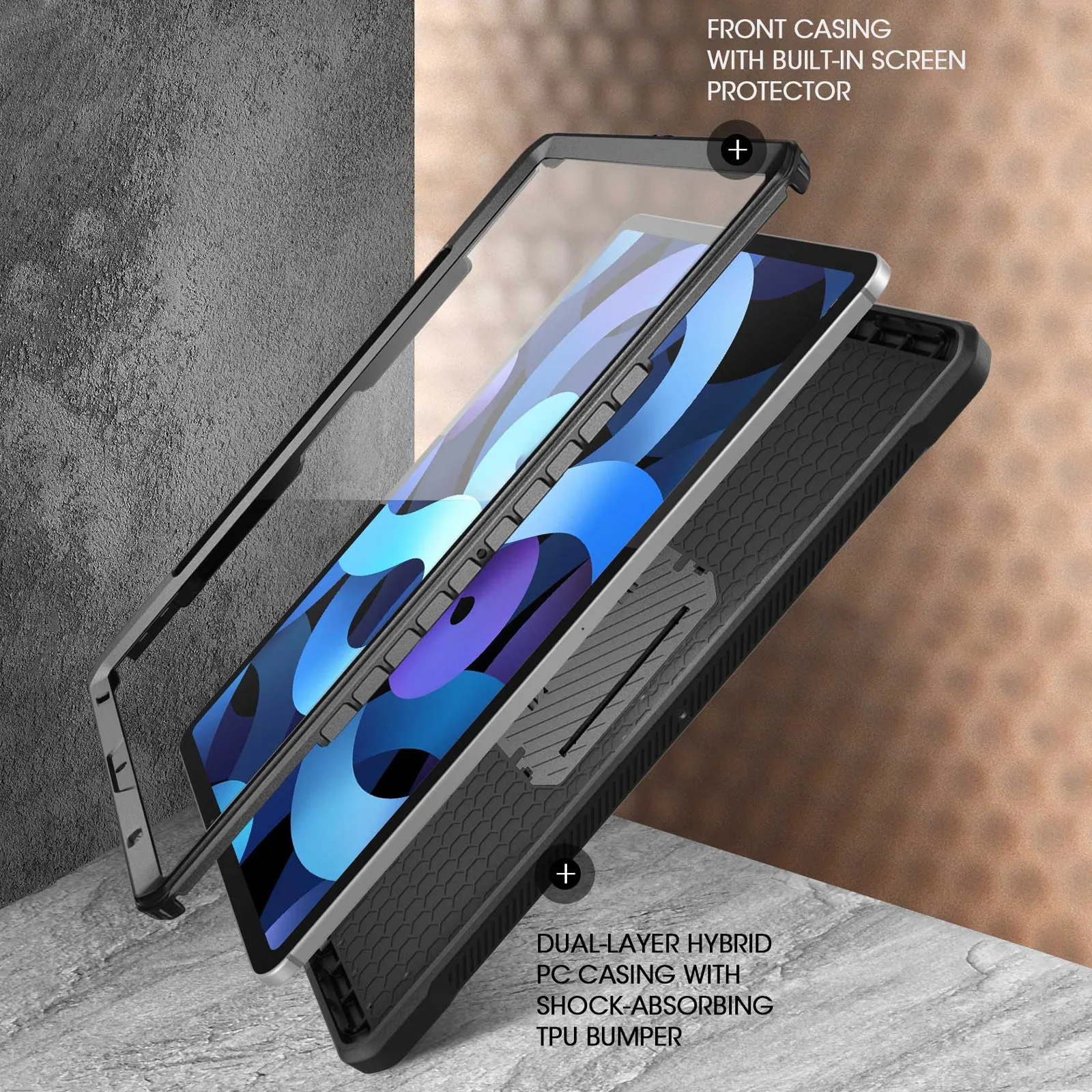 Final Few iPad Air 4 / 5 Unicorn Beetle PRO Rugged Kickstand Case-Black  Last Chance!