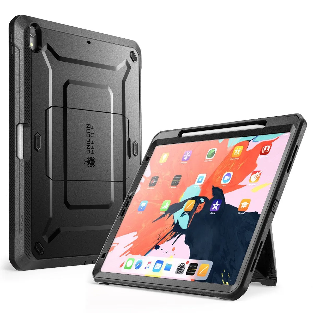 Final Few iPad Pro 12.9 inch (2018) Unicorn Beetle Pro Full Body Case (Apple Pencil compatible)-Black  Almost Gone!