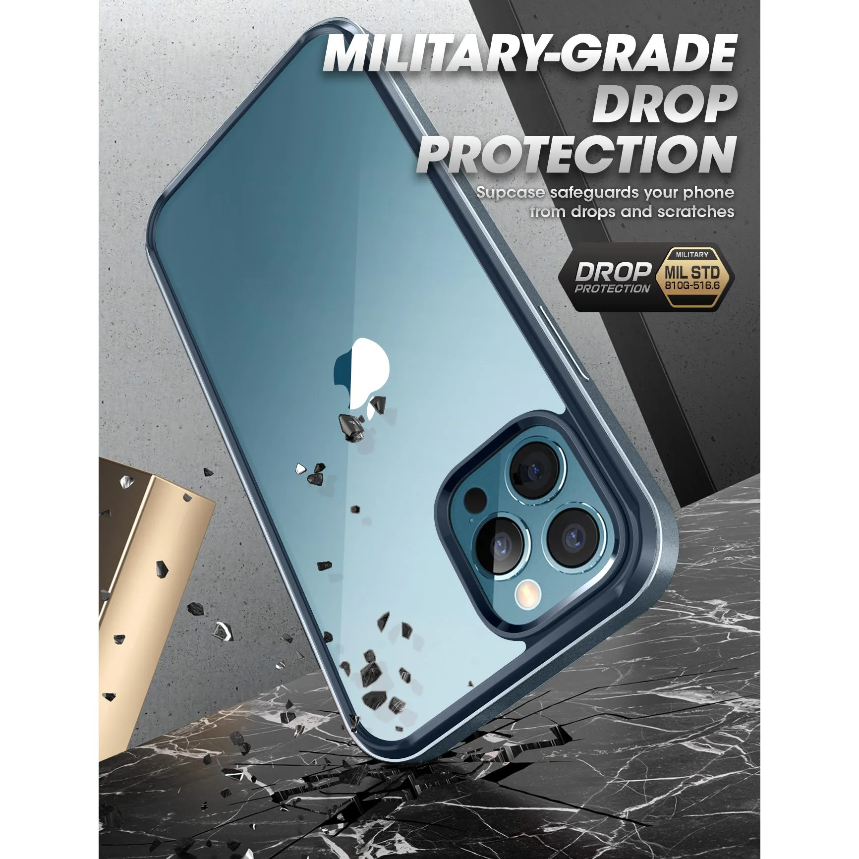Final Few iPhone 13 Pro 6.1 inch Unicorn Beetle Edge Clear Bumper Case(open box)-Blue  Last Few Pieces!