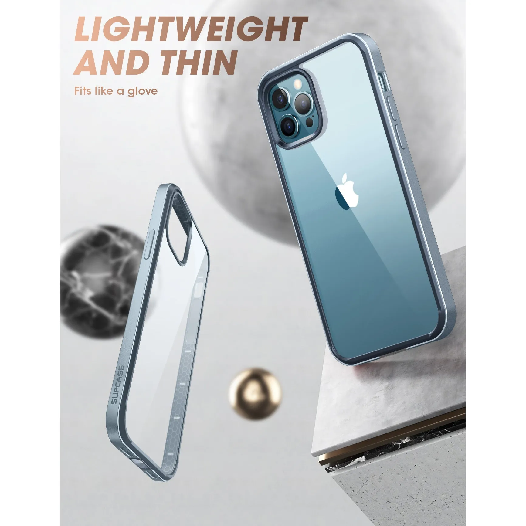 Final Few iPhone 13 Pro 6.1 inch Unicorn Beetle Edge Clear Bumper Case(open box)-Blue  Last Few Pieces!