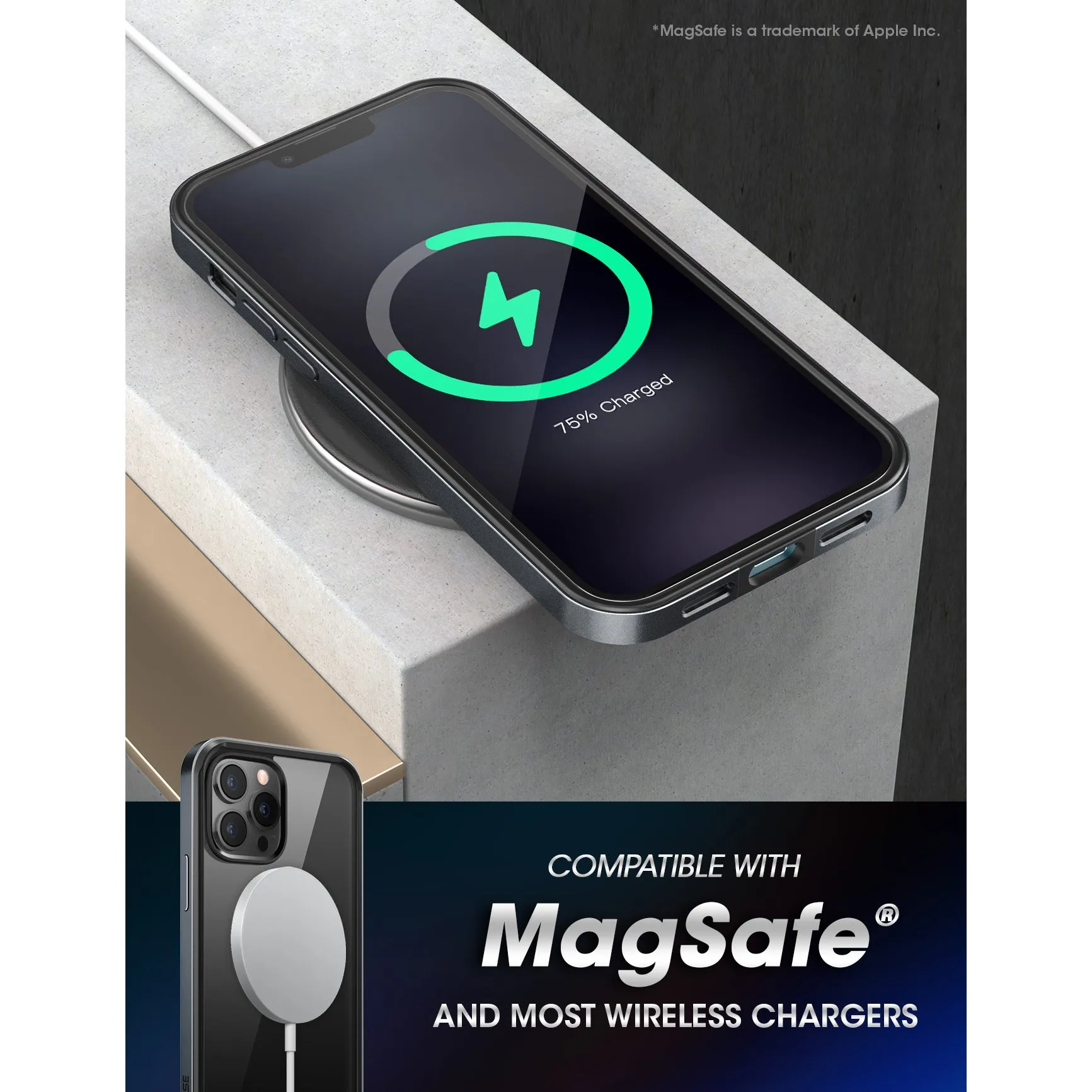 Final Few iPhone 13 Pro Max 6.7 inch Unicorn Beetle Edge Clear Bumper Case-Black  Today Only!