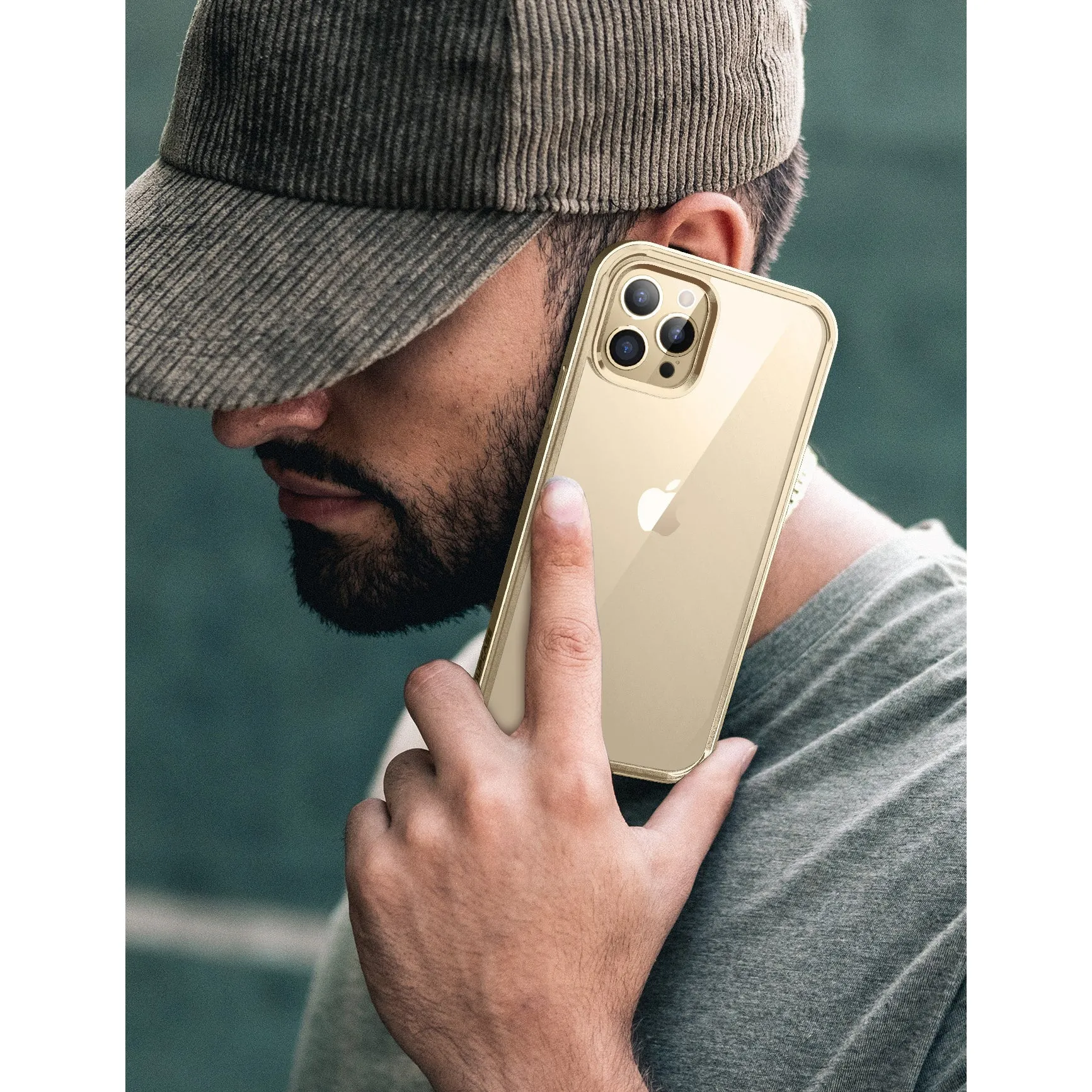 Final Few iPhone 13 Pro Max 6.7 inch Unicorn Beetle Edge with Screen Protector Clear Case-Gold  Going Fast!