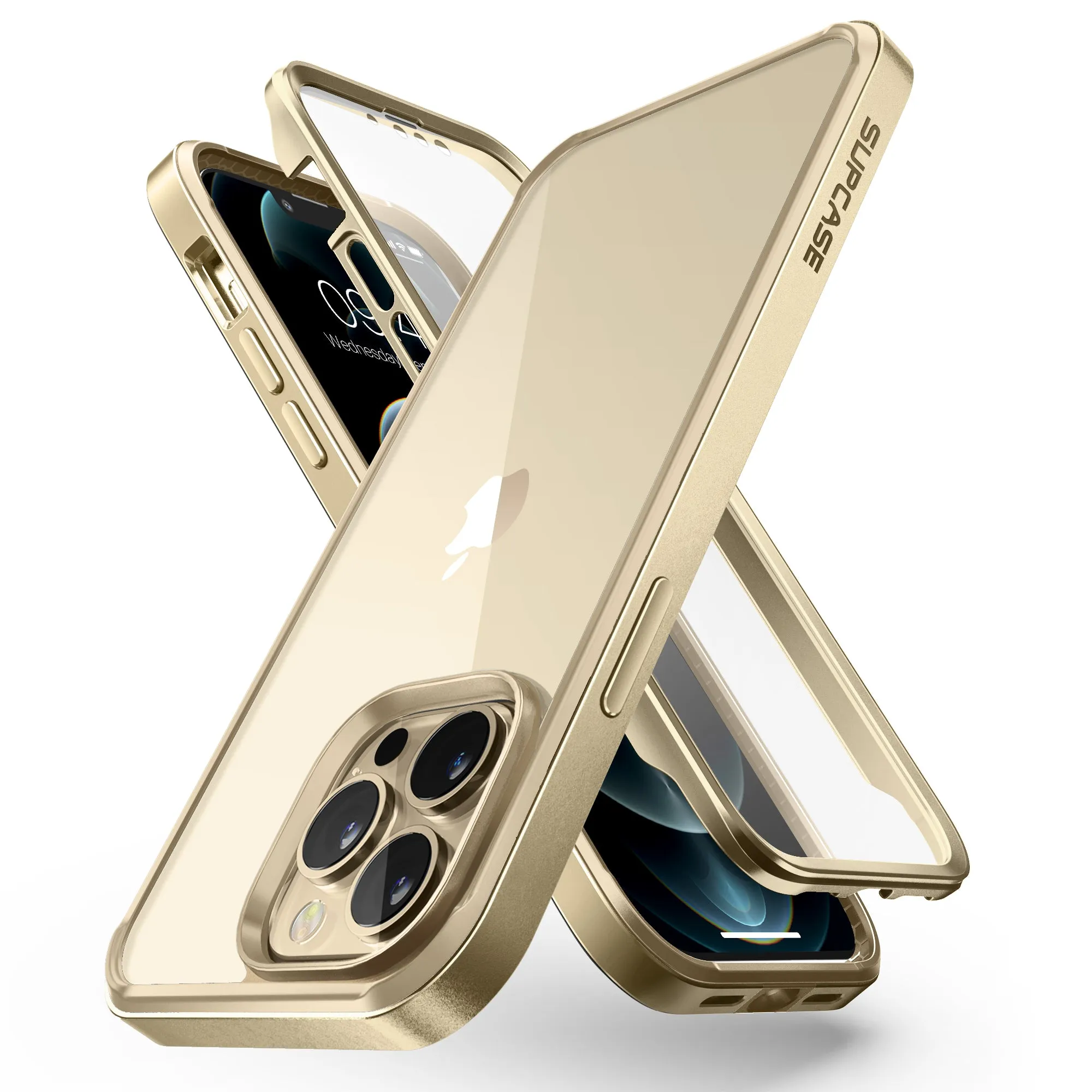 Final Few iPhone 13 Pro Max 6.7 inch Unicorn Beetle Edge with Screen Protector Clear Case-Gold  Going Fast!