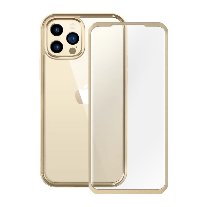 Final Few iPhone 13 Pro Max 6.7 inch Unicorn Beetle Edge with Screen Protector Clear Case-Gold  Going Fast!