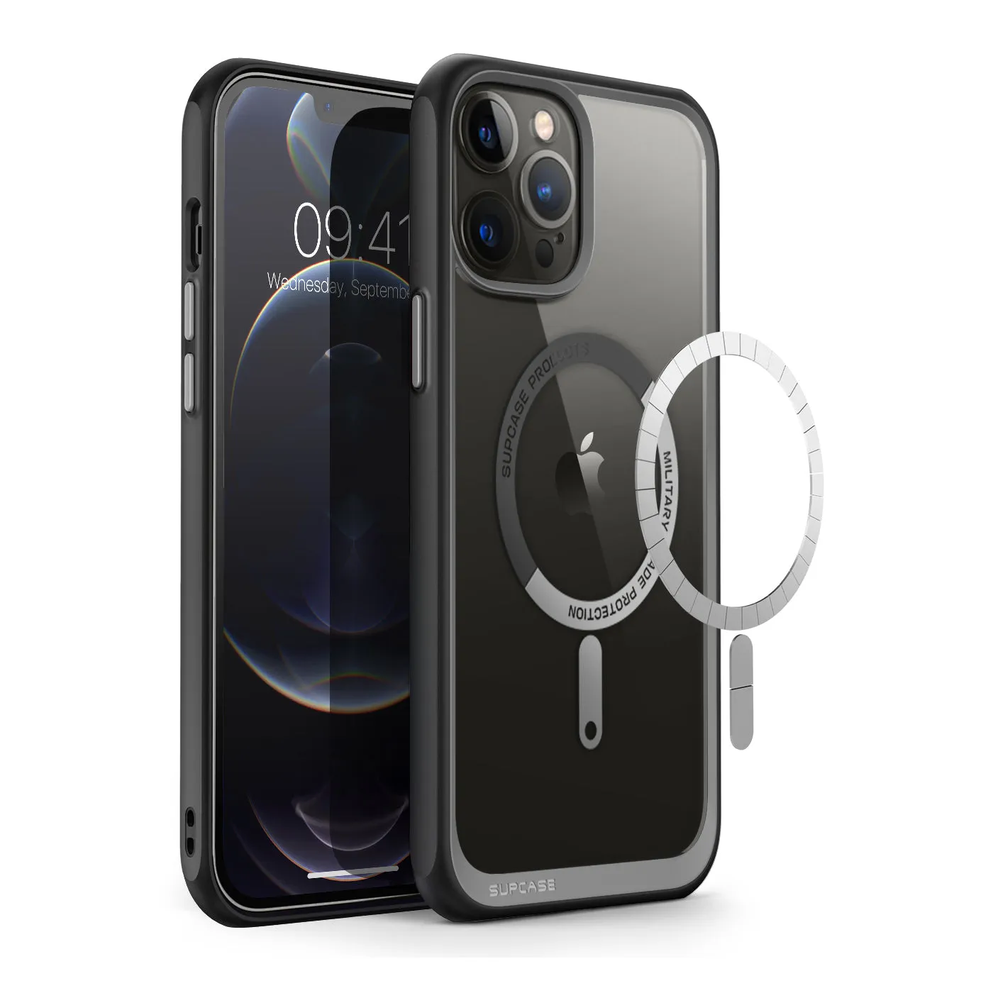 Final Few iPhone 13 Pro Max 6.7 inch Unicorn Beetle MAG Slim Clear MagSafe Case-Black  Last Few Pieces!