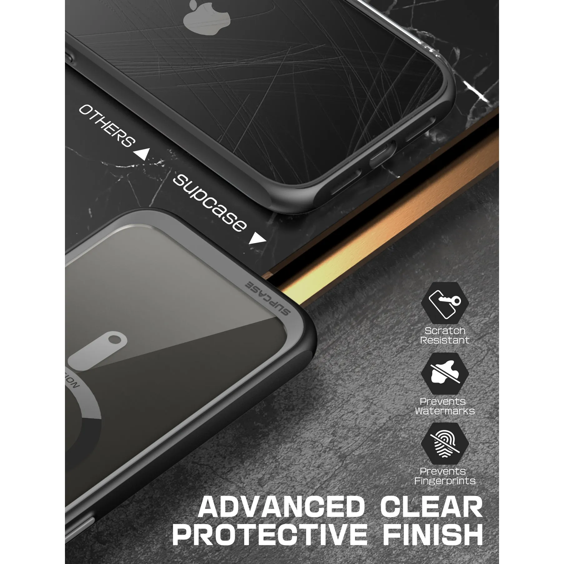 Final Few iPhone 13 Pro Max 6.7 inch Unicorn Beetle MAG Slim Clear MagSafe Case-Black  Last Few Pieces!