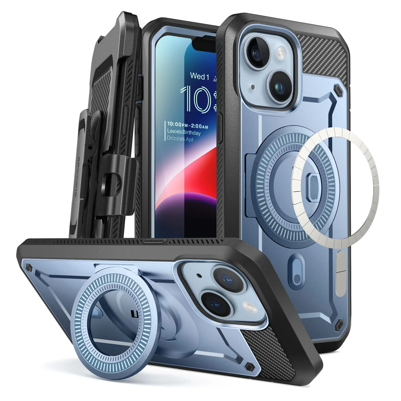 Final Few iPhone 14 Plus 6.7 inch Unicorn Beetle PRO MAG Rugged MagSafe Case-Metallic Blue  Going Fast!