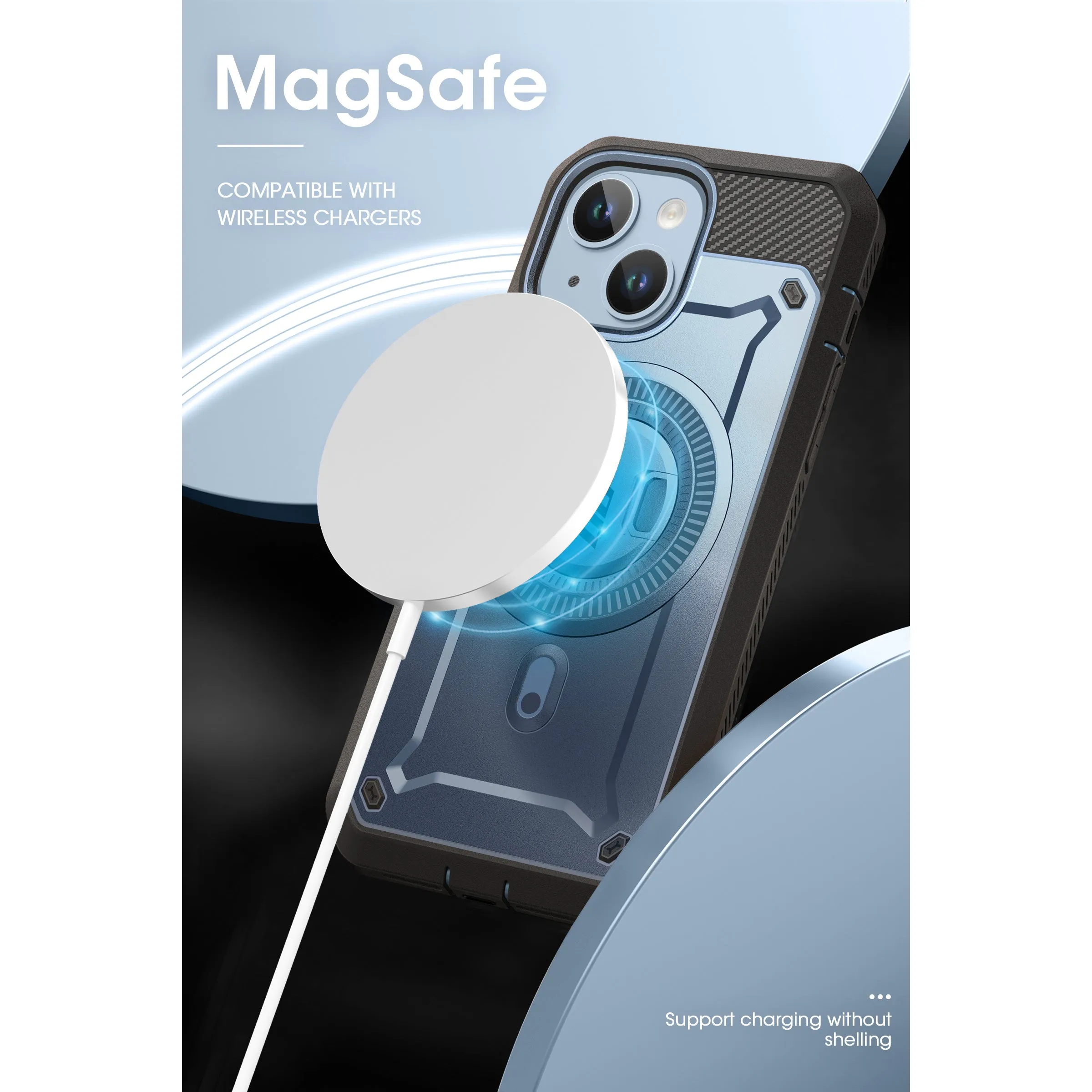 Final Few iPhone 14 Plus 6.7 inch Unicorn Beetle PRO MAG Rugged MagSafe Case-Metallic Blue  Going Fast!