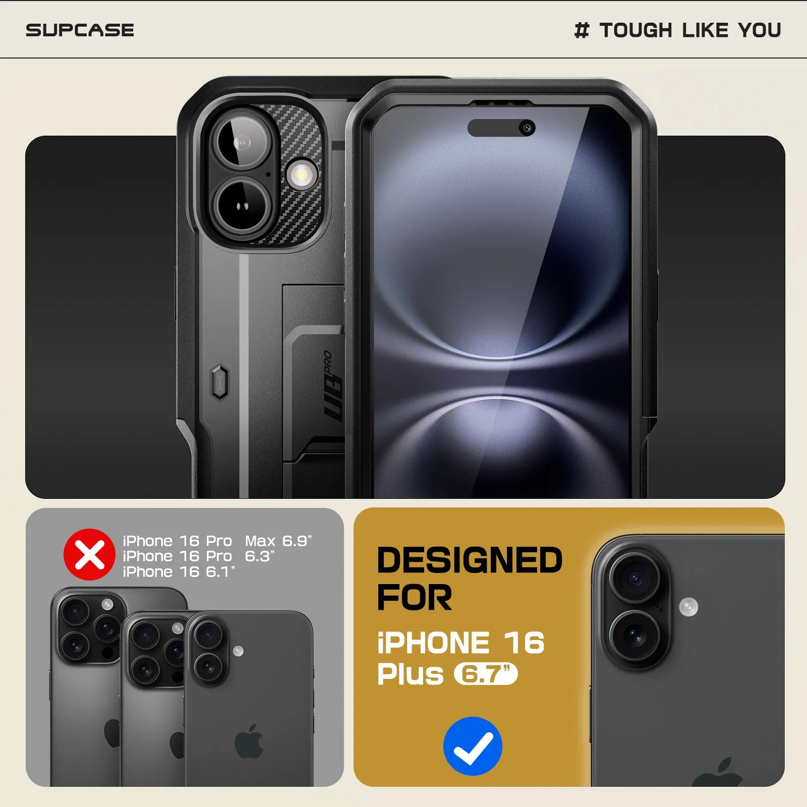 Final Few iPhone 16 Plus 6.7 inch Unicorn Beetle PRO Rugged Case-Black  Dont Miss Out!