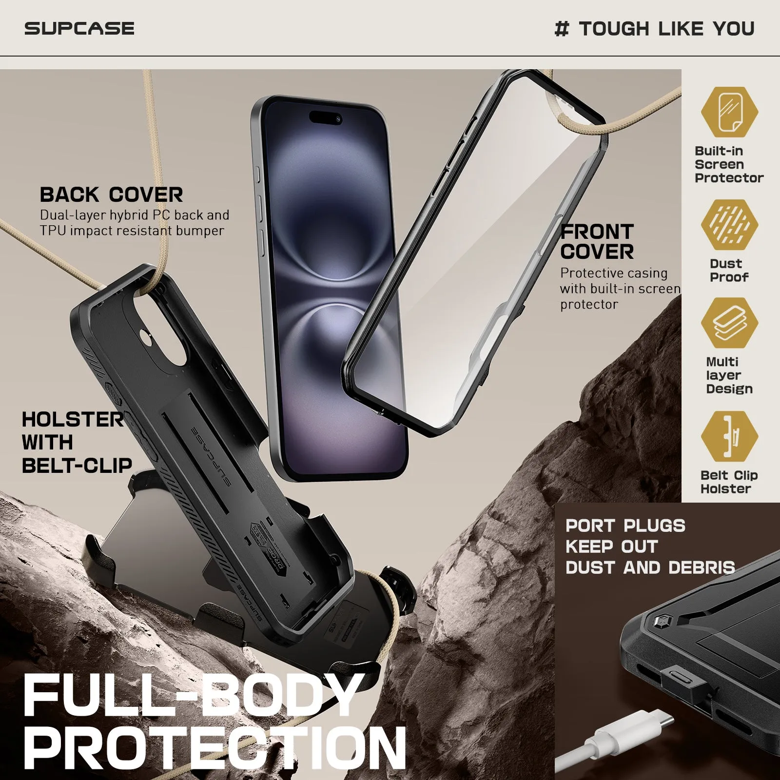 Final Few iPhone 16 Plus 6.7 inch Unicorn Beetle PRO Rugged Case-Black  Dont Miss Out!