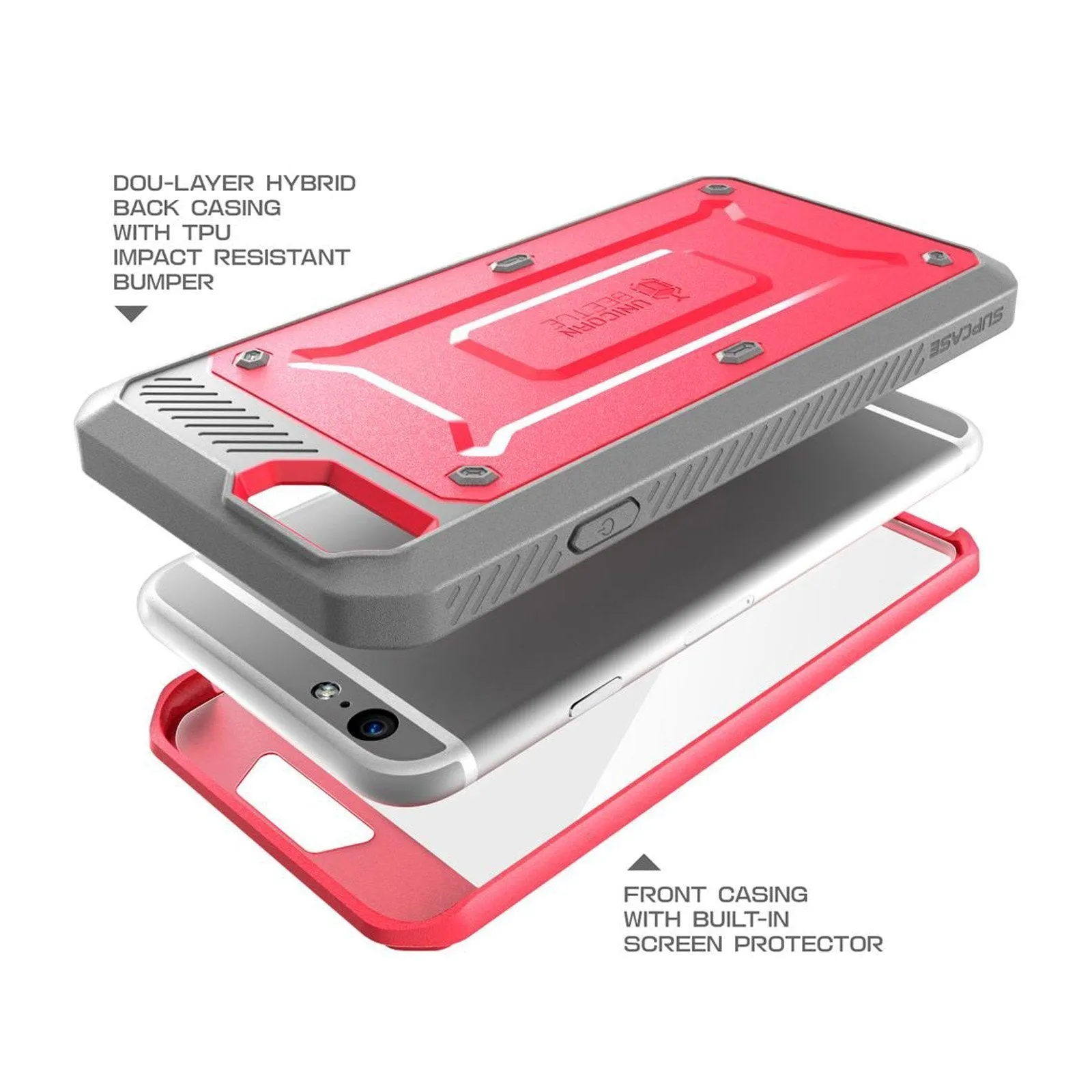 Final Few iPhone 6 Plus / 6S Plus Unicorn Beetle Pro Full Body Rugged Holster Case with Screen Protector-Pink  Stylish & Comfortable