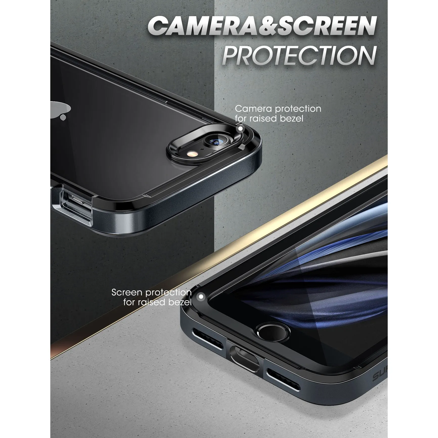 Final Few iPhone SE Unicorn Beetle EDGE with Screen Protector Clear Case-Black  Today Only!