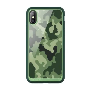 Final Few iPhone X / XS Unicorn Beetle Style Slim Clear Case-Green Camouflage  Stylish & Comfortable