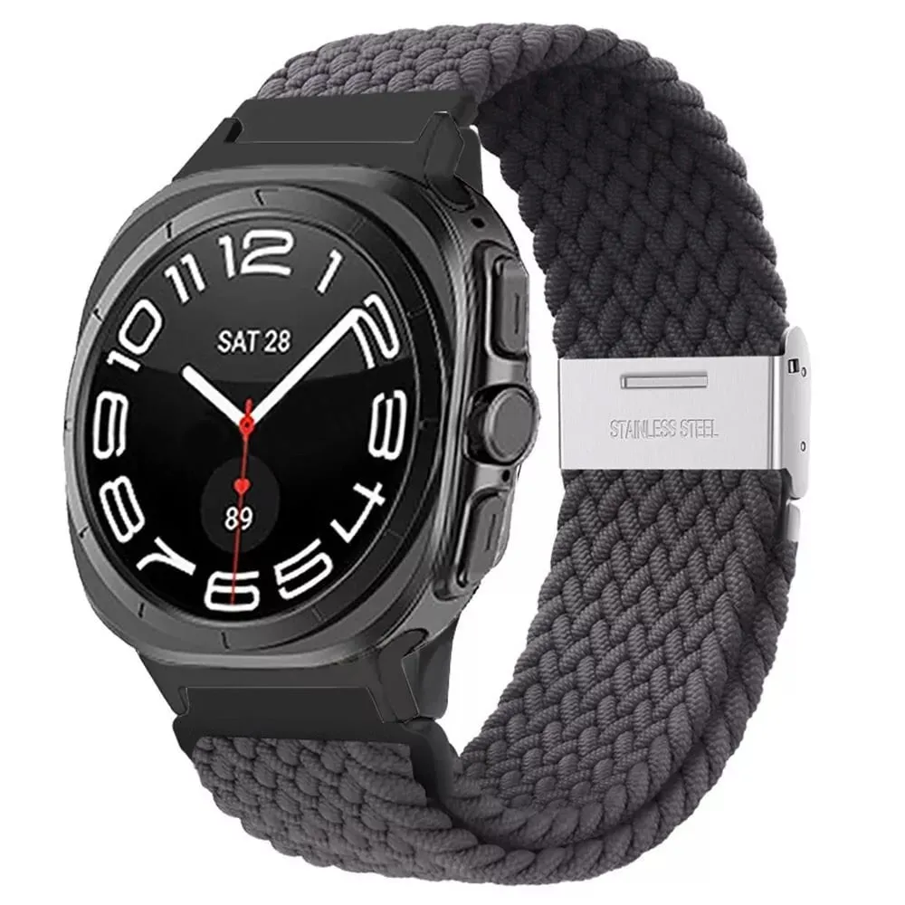 Final Few Samsung Galaxy Watch Ultra Braided Nylon Strap (Dark Grey)  Going Fast!