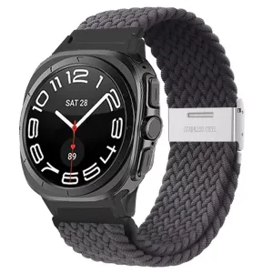 Final Few Samsung Galaxy Watch Ultra Braided Nylon Strap (Dark Grey)  Going Fast!