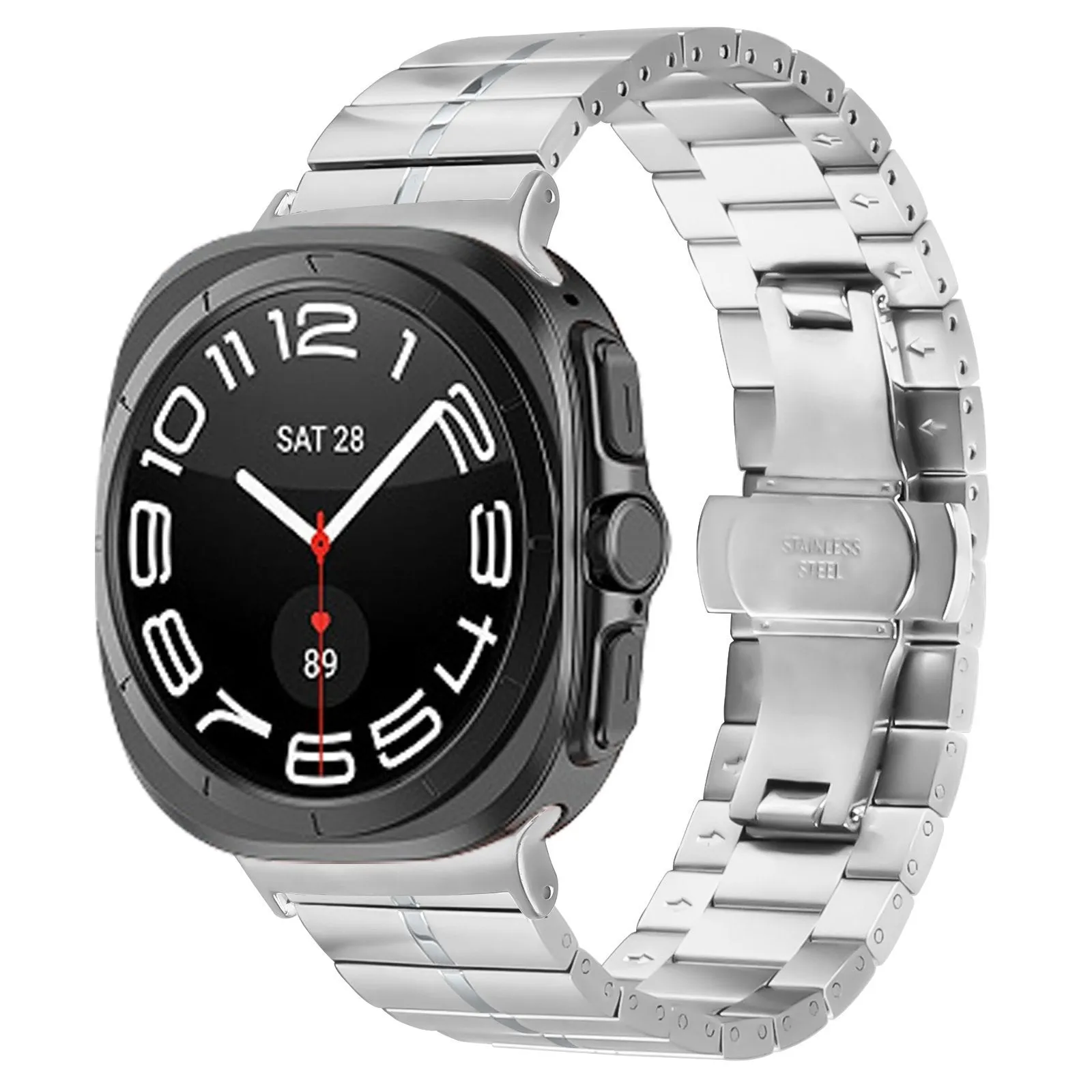 Final Few Samsung Galaxy Watch Ultra Premium Metal Strap (Silver)  Limited Availability!