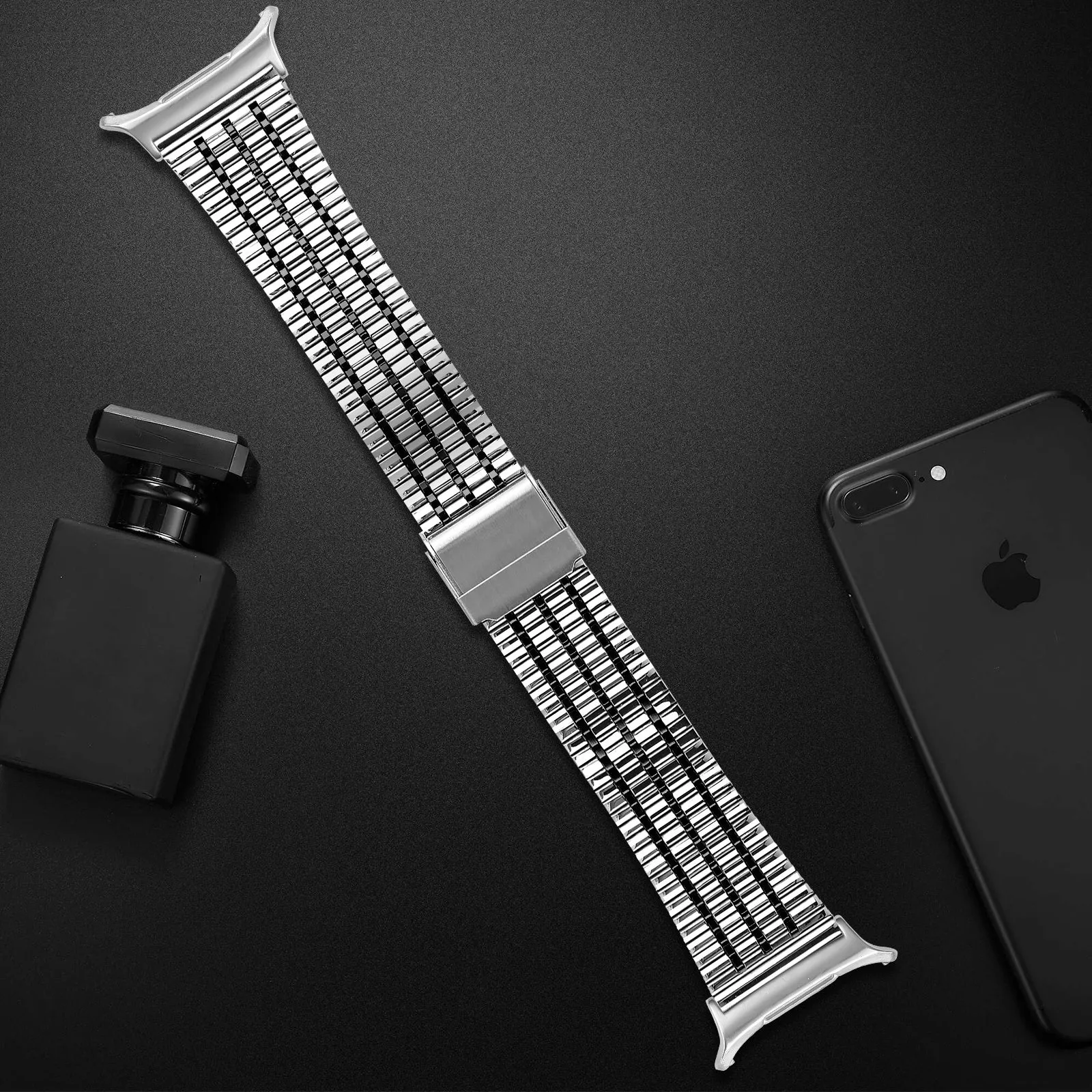 Final Few Samsung Galaxy Watch Ultra Stainless Steel Strap (Silver/Black)  Going Fast!