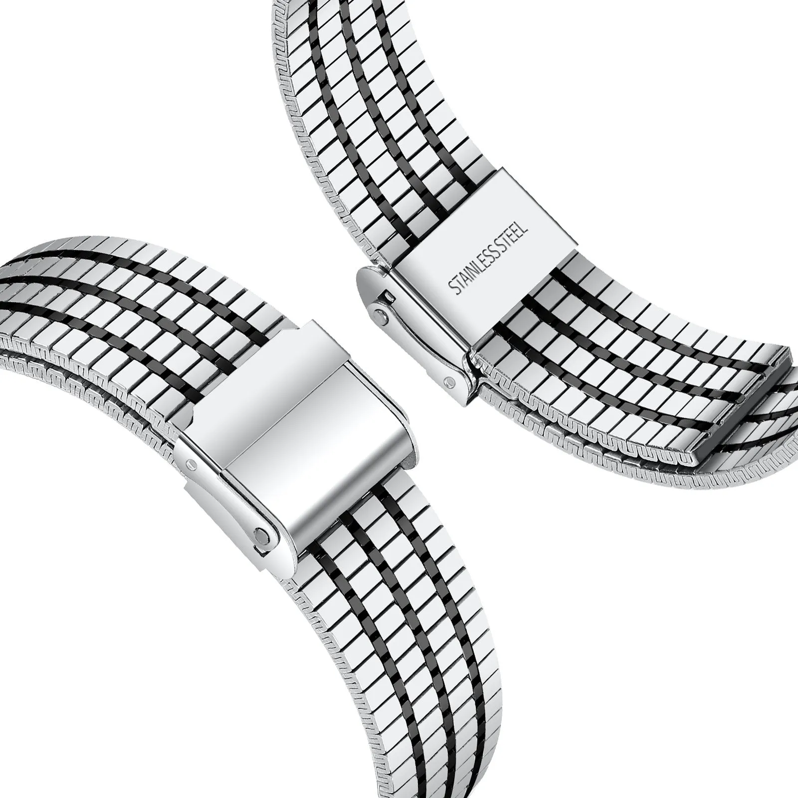 Final Few Samsung Galaxy Watch Ultra Stainless Steel Strap (Silver/Black)  Going Fast!