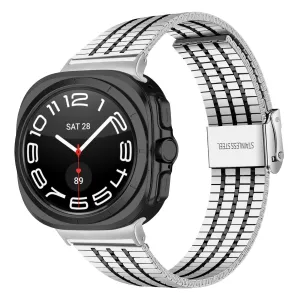 Final Few Samsung Galaxy Watch Ultra Stainless Steel Strap (Silver/Black)  Going Fast!
