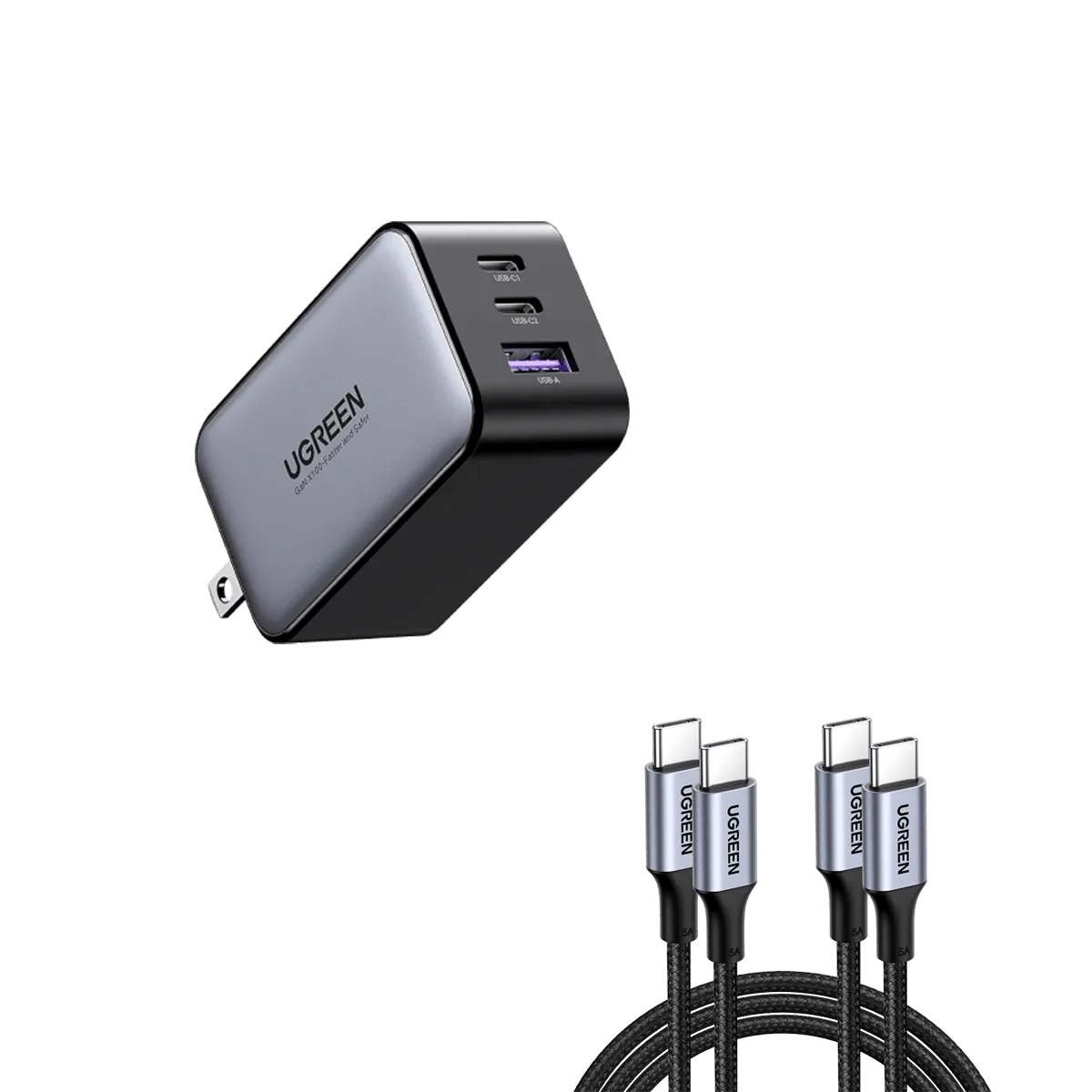 Final Few UGREEN Nexode 65W USB C GaN Charger-3 Ports Wall Charger Bundle  Ends Soon!