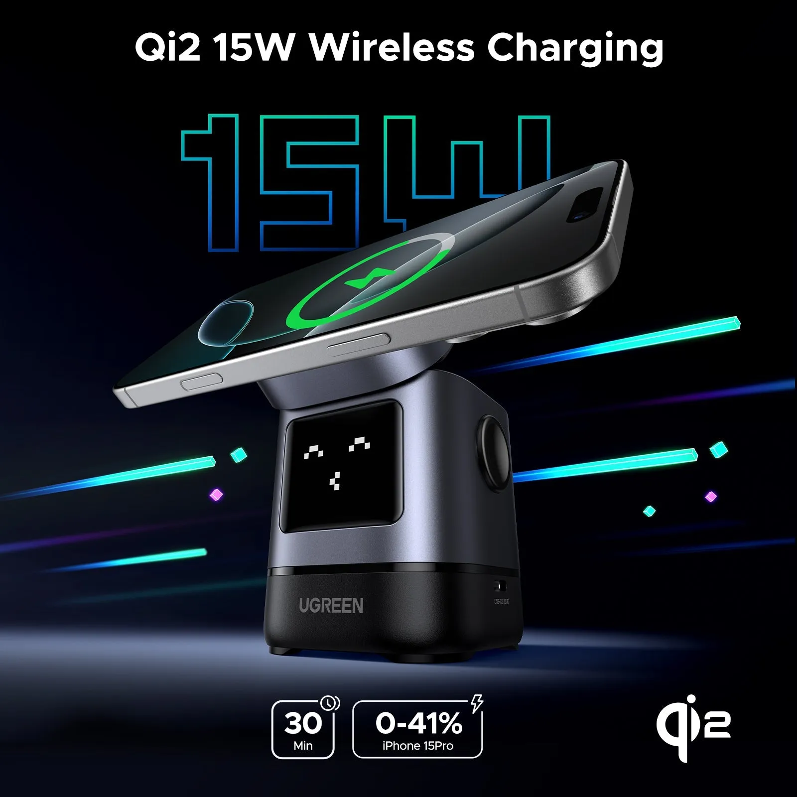 Final Few UGREEN Uno 2-in-1 Magnetic Wireless Charger 15W  Limited Availability!