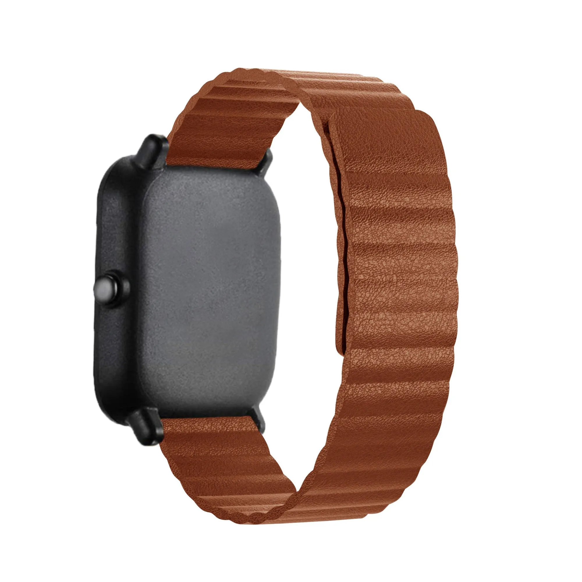Final Few Xiaomi Amazfit GTS Leather Loop Strap (Brown)  Stylish & Comfortable