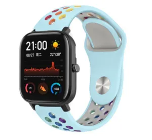 Final Few Xiaomi Amazfit GTS Sport Strap (Light Blue/Rainbow)  Going Fast!