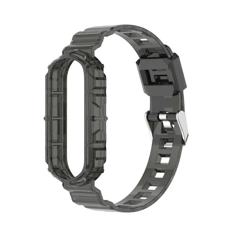 Final Few Xiaomi Mi Band 6 Clear TPU Strap (Transparent-Black)  Almost Sold Out!