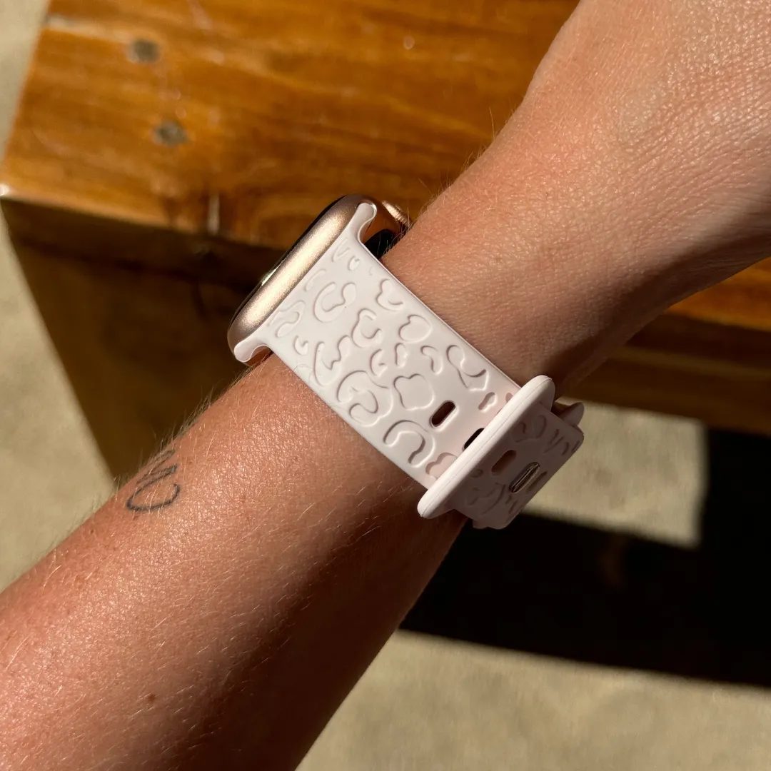 Final Few xoxo Wildhearts Apple Watch Silicone Strap Leopard Print (Light Pink)  Dont Miss Out!