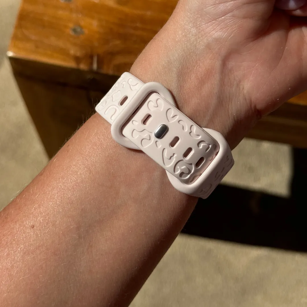 Final Few xoxo Wildhearts Apple Watch Silicone Strap Leopard Print (Light Pink)  Dont Miss Out!