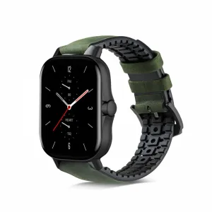 Flash Sale! Amazfit GTS 2 Silicone/Leather Strap (Green)  Stylish & Comfortable