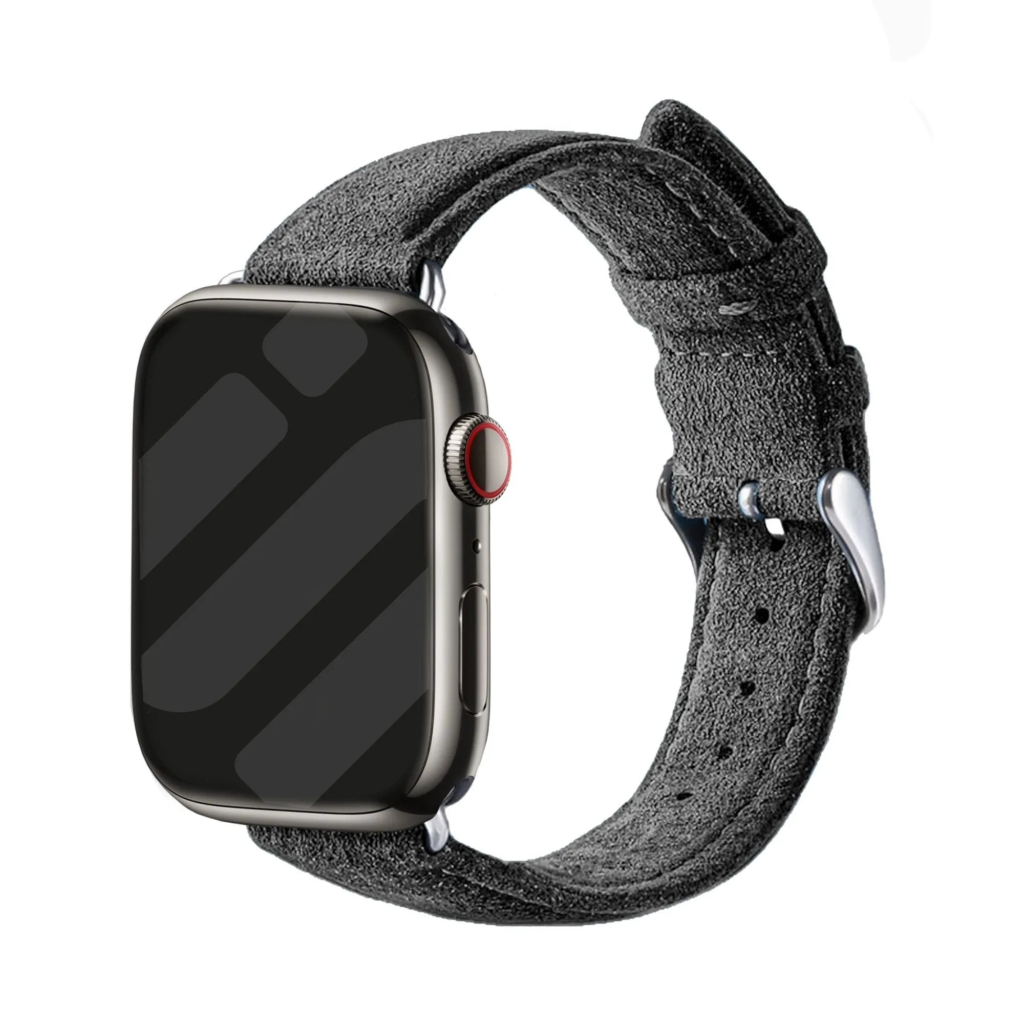 Flash Sale! Apple Watch Buckled Alcantara Strap (Black)  Ends Soon!