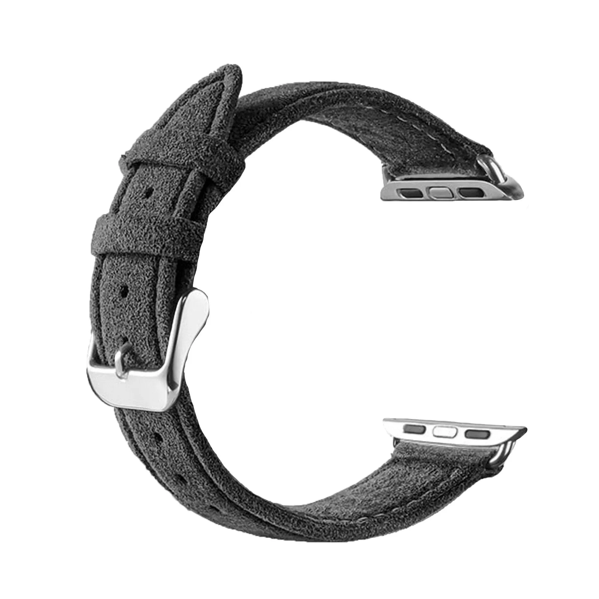 Flash Sale! Apple Watch Buckled Alcantara Strap (Black)  Ends Soon!