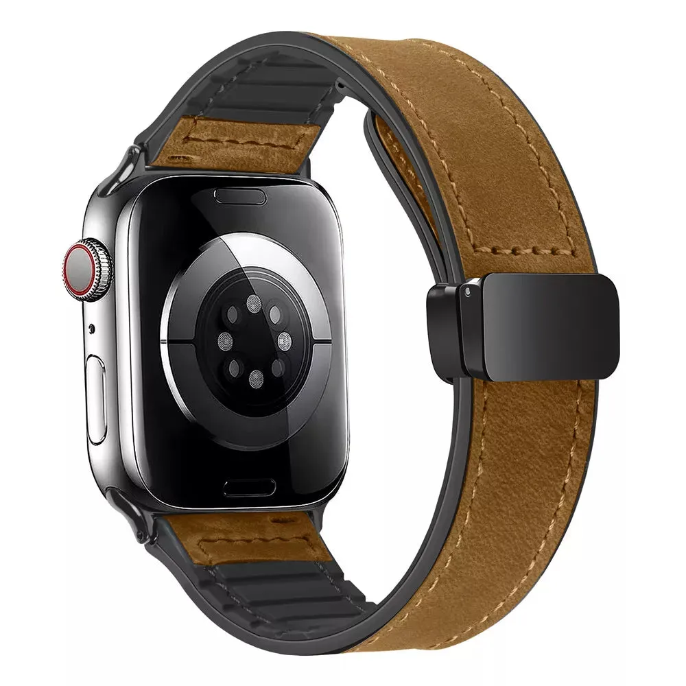 Flash Sale Apple Watch D-Buckle Leather Strap (Light Brown)  Limited Release!
